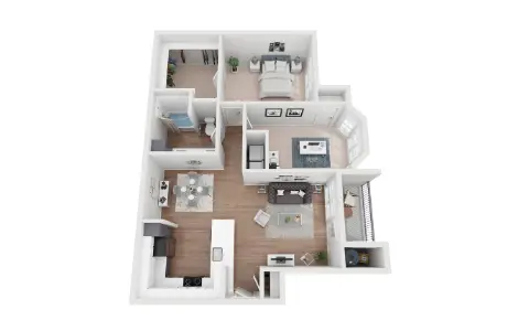 Whitney at The Heights Houston Apartment Floor Plan 8