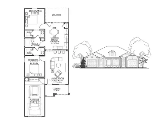 Woodgate Townhomes Houston Apartments Floor Plan 1