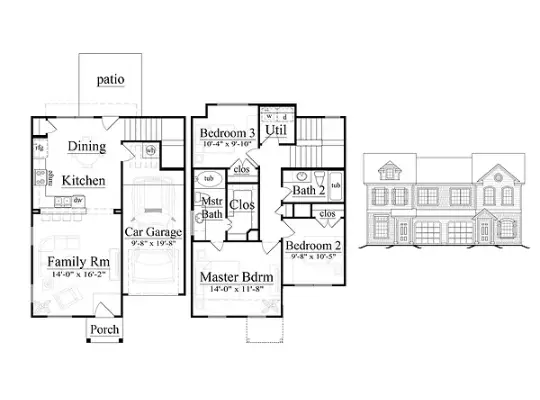 Woodgate Townhomes Houston Apartments Floor Plan 3