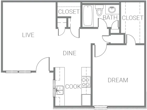 Zocalo Apartments Floorplan 1