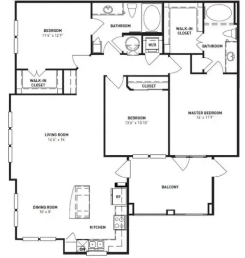 Kings Cove Apartments Kingwood Houston Apartment Floor Plan 5