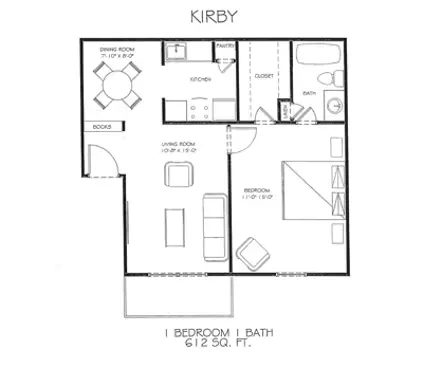 8601 Broadway Apartments Floorplan 1