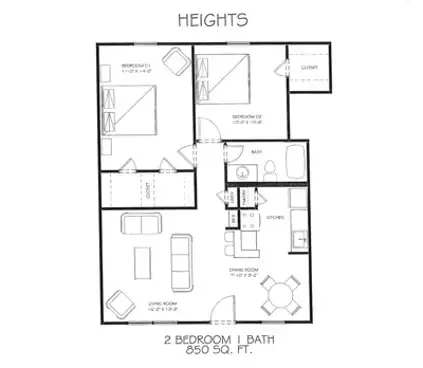 8601 Broadway Apartments Floorplan 6