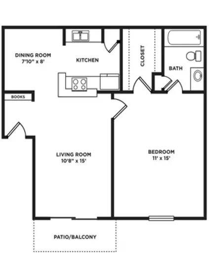 8751 Broadway Apartments Floorplan 1