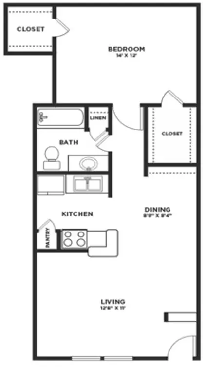 8751 Broadway Apartments Floorplan 4