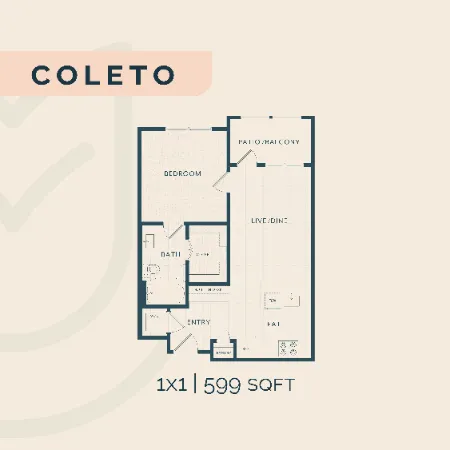 Adora at Rosehill Houston Apartment Floor Plan 1