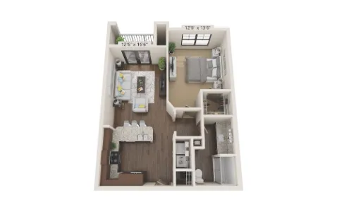 Alders Magnolia Houston Apartment Floor plan 1