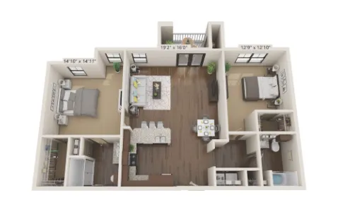 Alders Magnolia Houston Apartment Floor plan 14