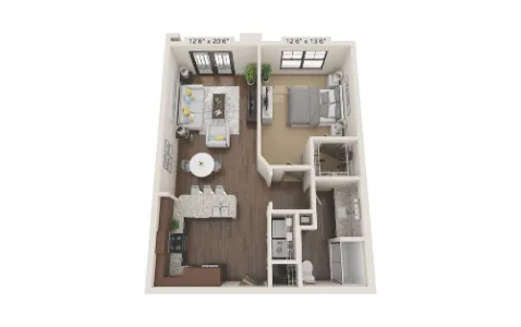 Alders Magnolia Houston Apartment Floor plan 3