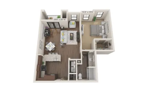 Alders Magnolia Houston Apartment Floor plan 6