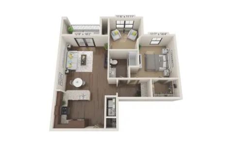 Alders Magnolia Houston Apartment Floor plan 8