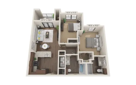 Alders Magnolia Houston Apartment Floor plan 9