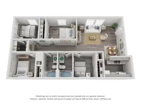 Allendale Village Apartments Floorplan 4