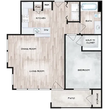 Aria at Steepleway Houston Apartment Floor Plan 2