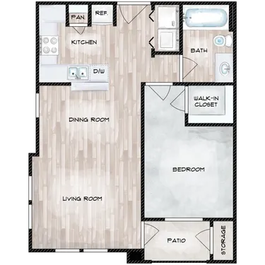 Aria at Steepleway Houston Apartment Floor Plan 3