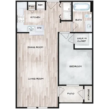 Aria at Steepleway Houston Apartment Floor Plan 4