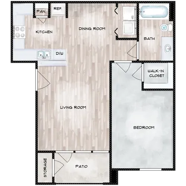 Aria at Steepleway Houston Apartment Floor Plan 5