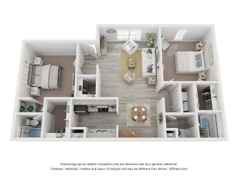 Asbury Park Condo Houston Apartment Floor Plan 3