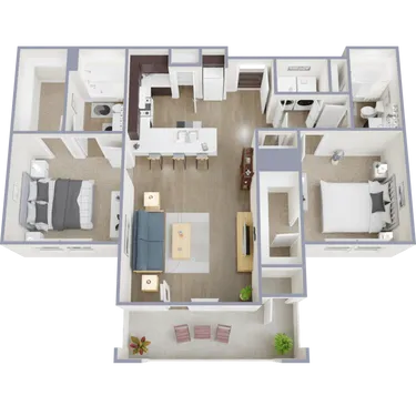 Avenue on 34th Houston Apartment Floor Plan 2