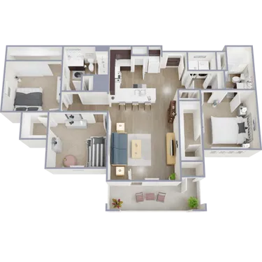 Avenue on 34th Houston Apartment Floor Plan 4