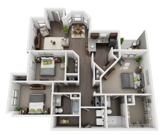 Avenues at Northpointe Houston Apartment Floor Plan 8