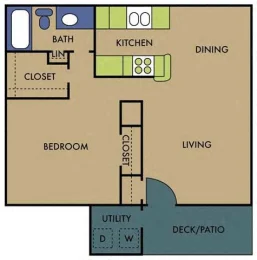 Beamer Place Apartments Floorplan 1