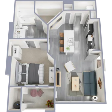 Cardiff at Louetta Lakes Houston Apartments Floor plan 1