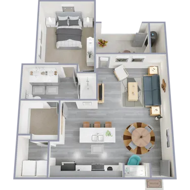 Cardiff at Louetta Lakes Houston Apartments Floor plan 5