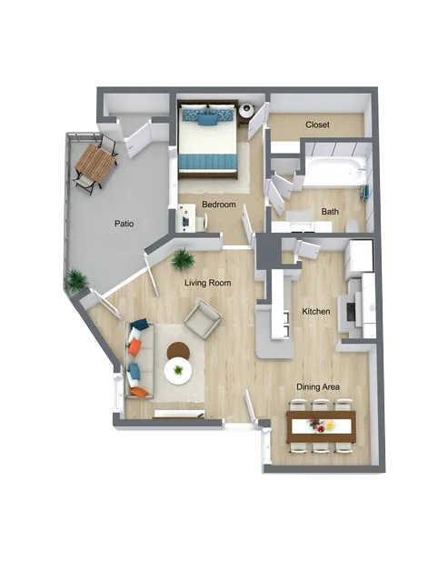 Cobble Creek Apartments Tomball Houston Apartment Floor Plan 3