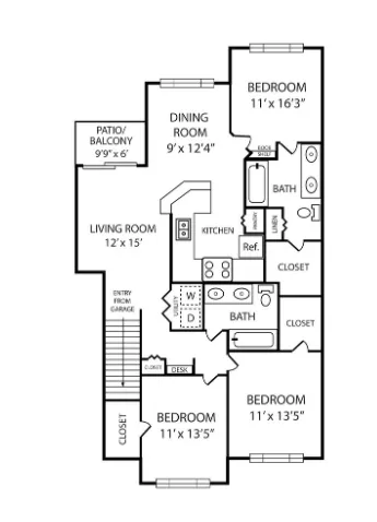 Coles Crossing Apartments Cypress Houston Apartments Floor Plan 10