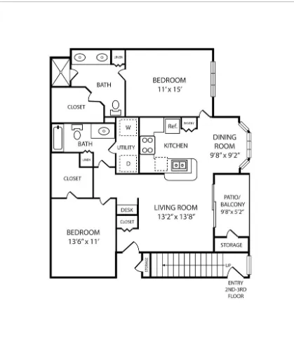 Coles Crossing Apartments Cypress Houston Apartments Floor Plan 5