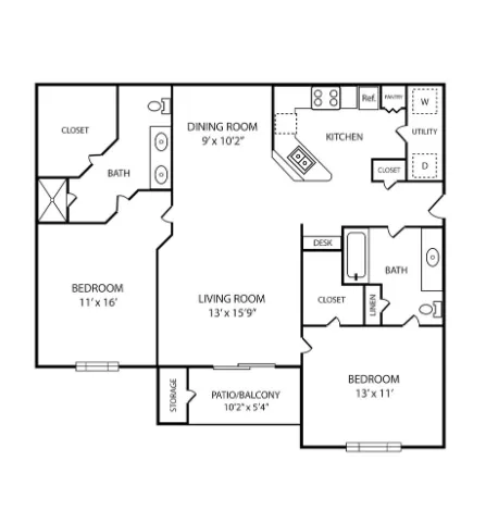 Coles Crossing Apartments Cypress Houston Apartments Floor Plan 6