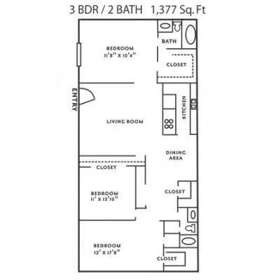 Creekwood Apartments Floorplan 10