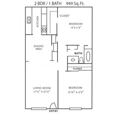 Creekwood Apartments Floorplan 3