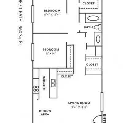 Creekwood Apartments Floorplan 6