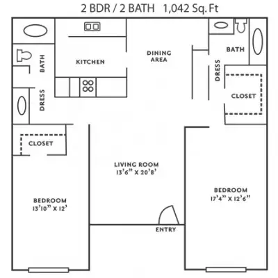 Creekwood Apartments Floorplan 7