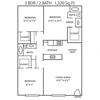 Creekwood Apartments Floorplan 9