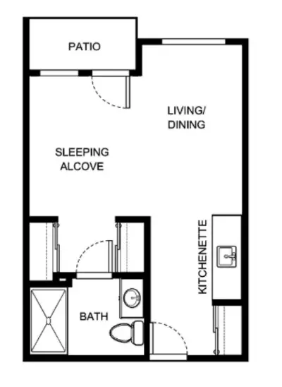 Cypress Woods - Sky Active Living Houston Apartment Floor Plan 1