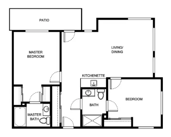 Cypress Woods - Sky Active Living Houston Apartment Floor Plan 3