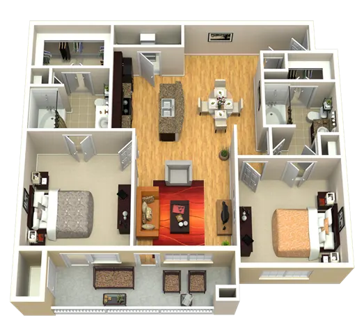 Discovery at Kingwood Houston Apartment Floor Plan 6