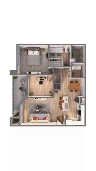 Discovery at Mandolin Apartment Homes Houston Apartment Floor Plan 5