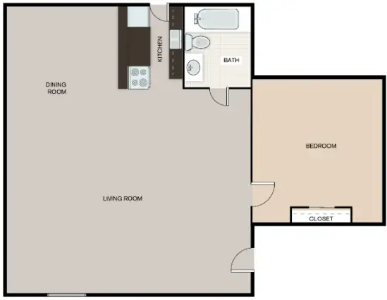 Donovan Village Apartments Houston Floor Plan 1