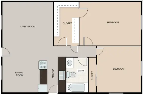 Donovan Village Apartments Houston Floor Plan 2