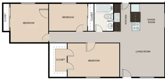 Donovan Village Apartments Houston Floor Plan 3