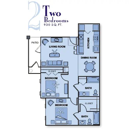 Fairlake Cove Apartment Homes Houston Floor Plan 2