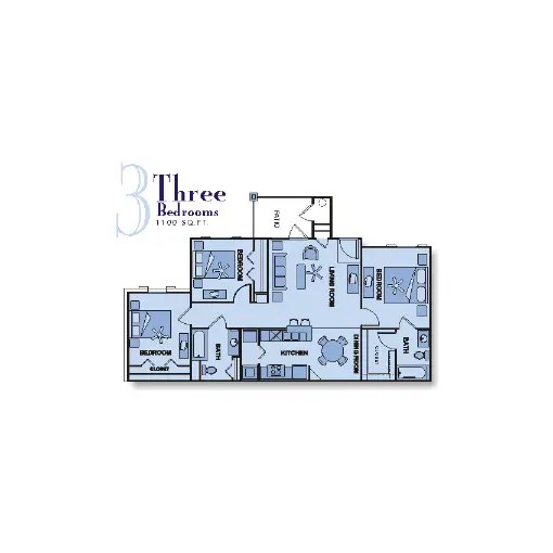 Fairlake Cove Apartment Homes Houston Floor Plan 3