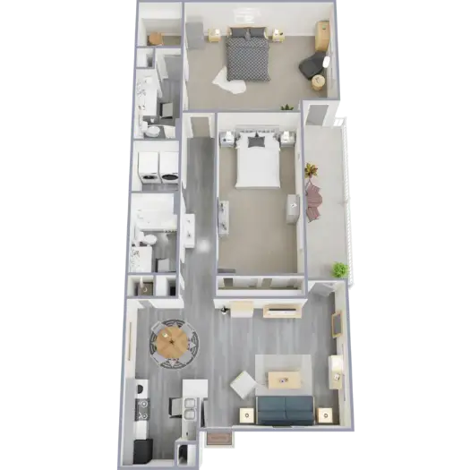 Fall Creek Square Houston Apartment Floor plan 4