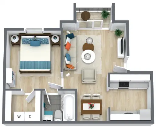 Falls of Parramatta Houston Apartment Floor Plan 1