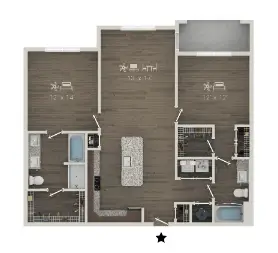 Forayna Vintage Park Houston Apartment Floor Plan 10