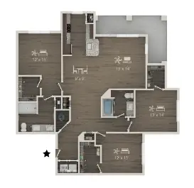 Forayna Vintage Park Houston Apartment Floor Plan 11